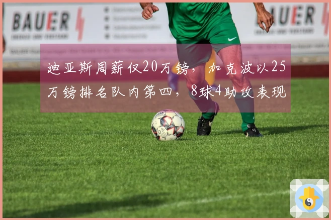 迪亚斯周薪仅20万镑，加克波以25万镑排名队内第四，8球4助攻表现大幅下降